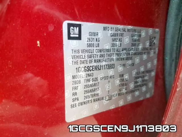 1GCGSCEN9J1173803 фото 2