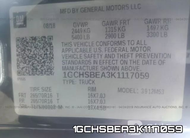 1GCHSBEA3K1117059 фото 10