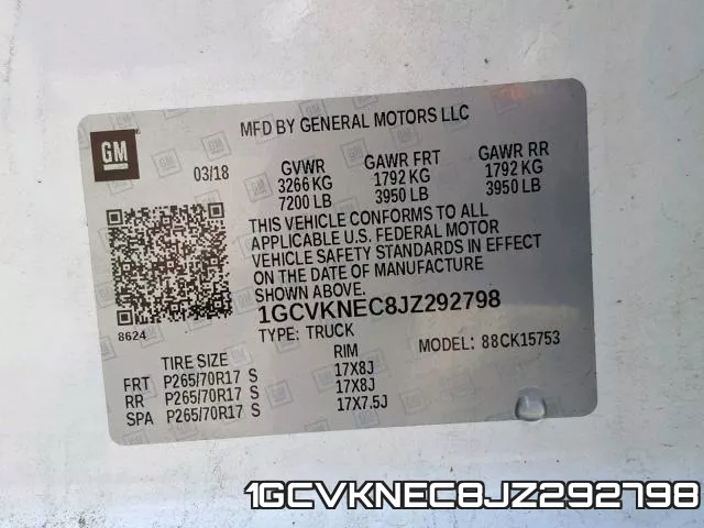 1GCVKNEC8JZ292798 фото 2