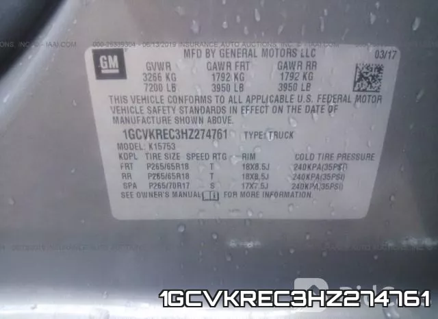 1GCVKREC3HZ274761 фото 10