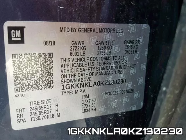 1GKKNKLA0KZ130230 фото 2