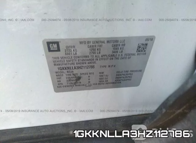 1GKKNLLA3HZ112786 фото 10