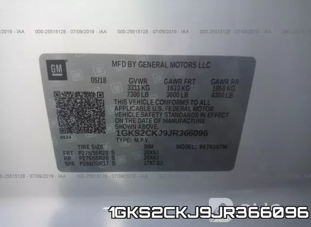 1GKS2CKJ9JR366096 фото 10