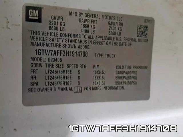 1GTW7AFF3H1914708 фото 2
