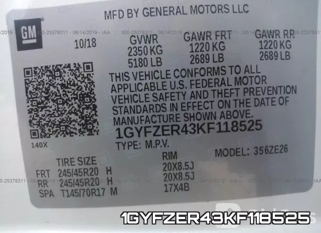 1GYFZER43KF118525 фото 10