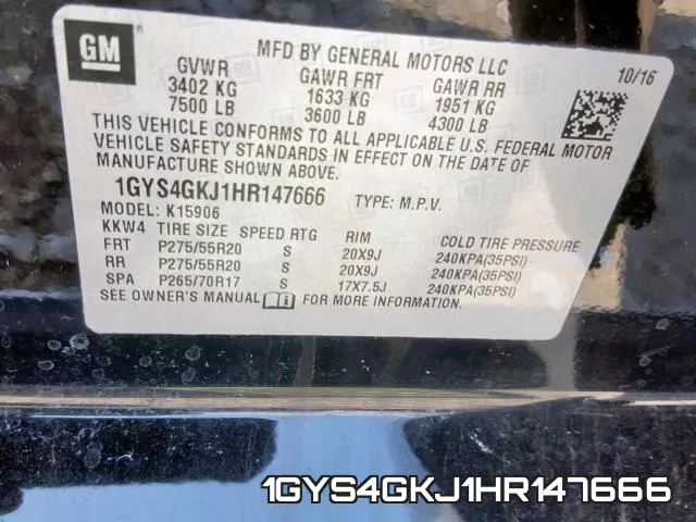 1GYS4GKJ1HR147666 фото 2