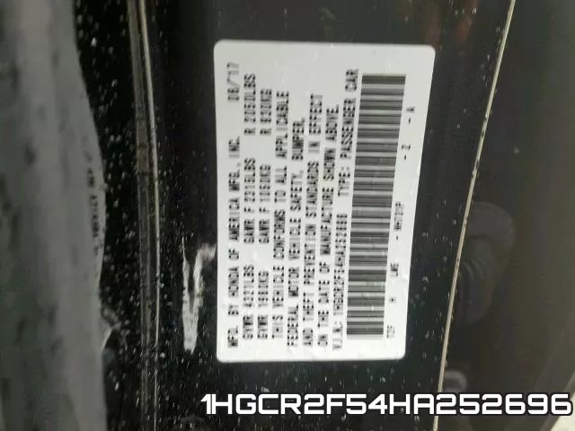 1HGCR2F54HA252696 фото 2