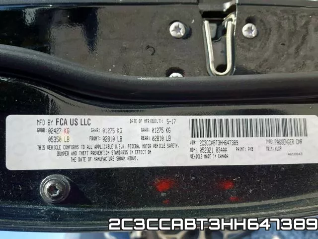 2C3CCABT3HH647389 фото 2