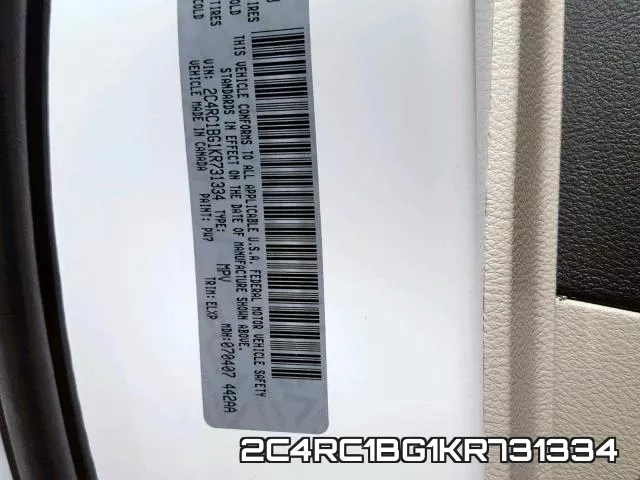 2C4RC1BG1KR731334 фото 2