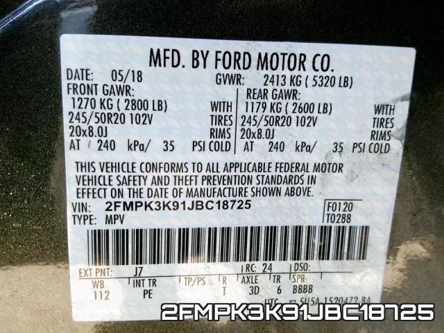 2FMPK3K91JBC18725 фото 2