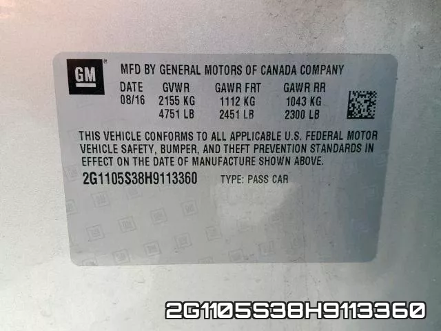 2G1105S38H9113360 фото 2