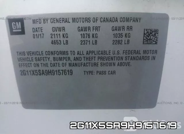 2G11X5SA9H9157619 фото 10