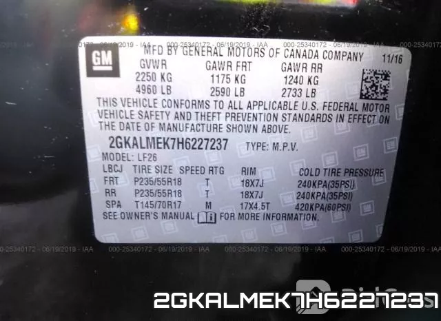 2GKALMEK7H6227237 фото 10