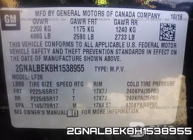 2GNALBEK8H1538955 фото 10