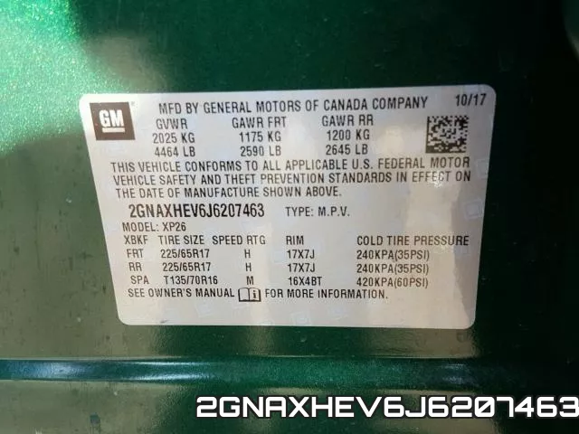 2GNAXHEV6J6207463 фото 2
