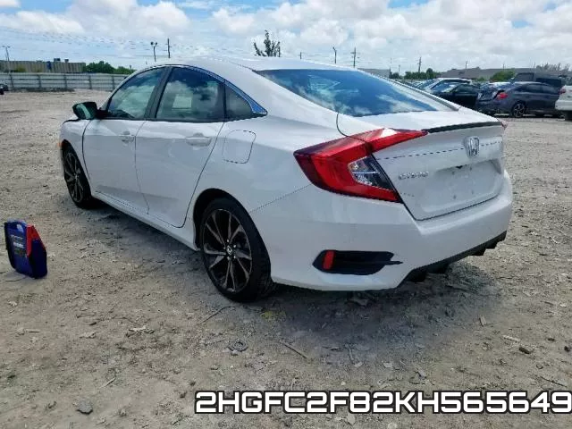 2HGFC2F82KH565649 фото 4