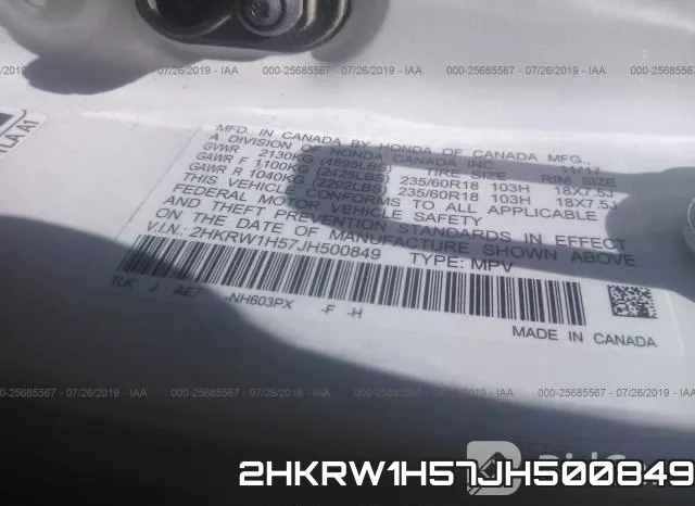 2HKRW1H57JH500849 фото 10