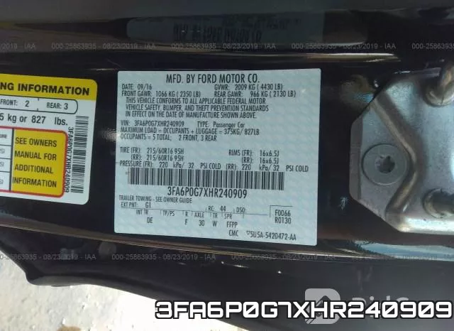 3FA6P0G7XHR240909 фото 10