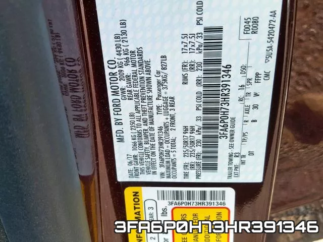 3FA6P0H73HR391346 фото 2
