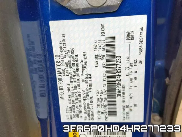 3FA6P0HD4HR277233 фото 2