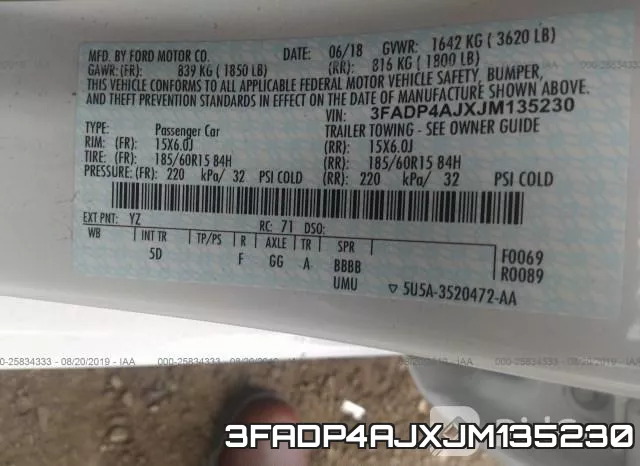 3FADP4AJXJM135230 фото 10