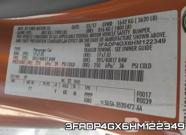 3FADP4GX6HM122349 фото 10