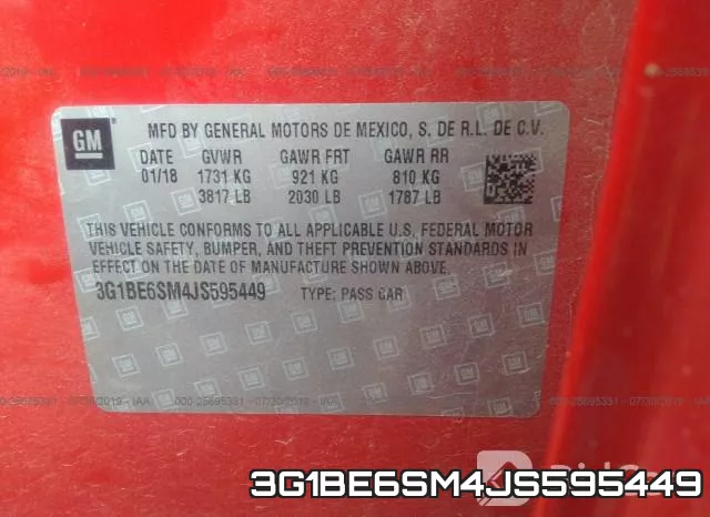 3G1BE6SM4JS595449 фото 10