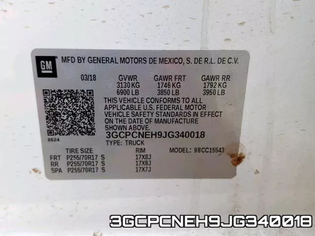 3GCPCNEH9JG340018 фото 2