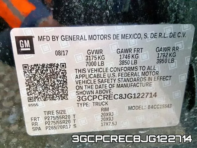 3GCPCREC8JG122714 фото 2