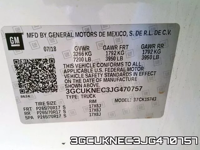 3GCUKNEC3JG470757 фото 2