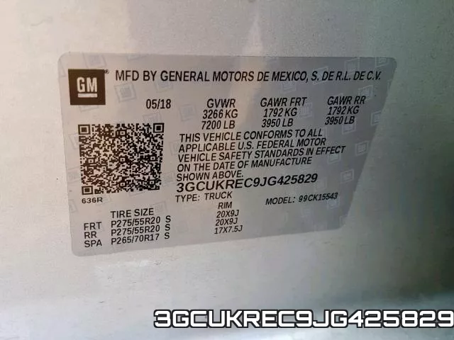 3GCUKREC9JG425829 фото 2