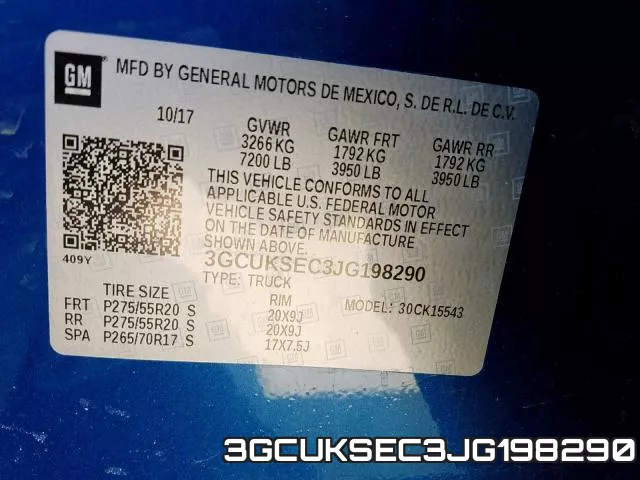 3GCUKSEC3JG198290 фото 2