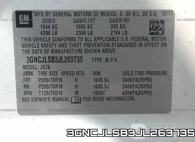 3GNCJLSB3JL263735 фото 10