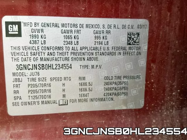 3GNCJNSB0HL234554 фото 2