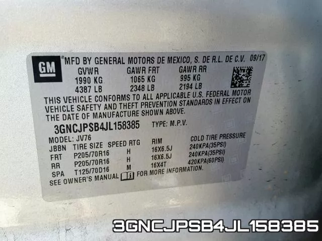 3GNCJPSB4JL158385 фото 2