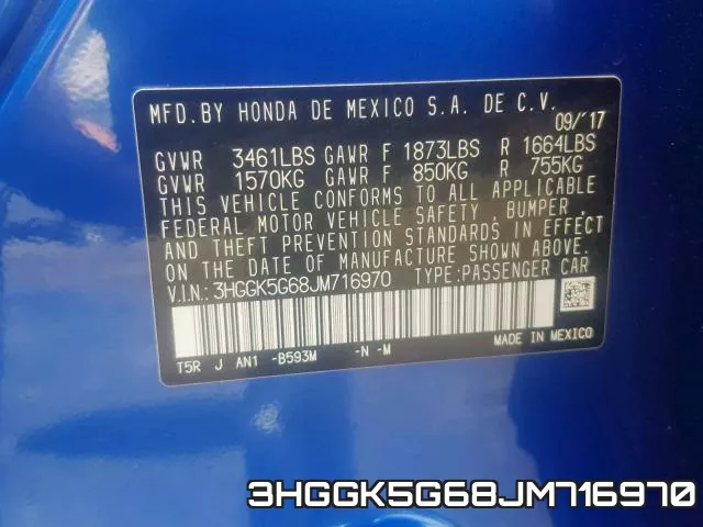 3HGGK5G68JM716970 фото 2
