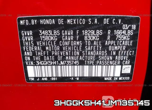 3HGGK5H41JM735745 фото 10