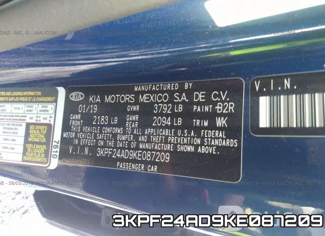 3KPF24AD9KE087209 фото 10