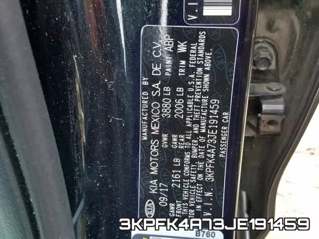 3KPFK4A73JE191459 фото 2