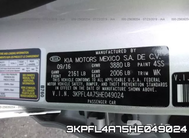 3KPFL4A75HE049024 фото 10