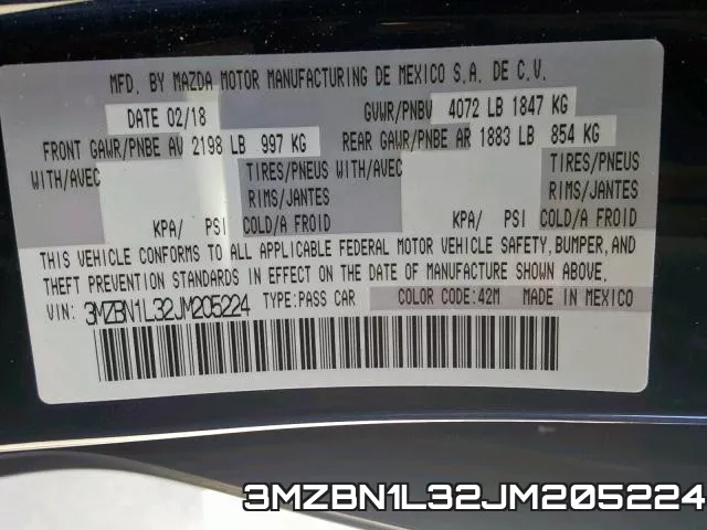 3MZBN1L32JM205224 фото 2
