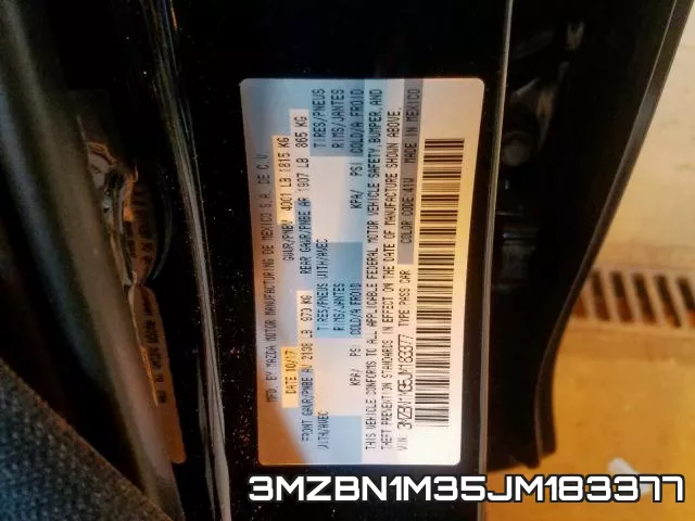 3MZBN1M35JM183377 фото 2
