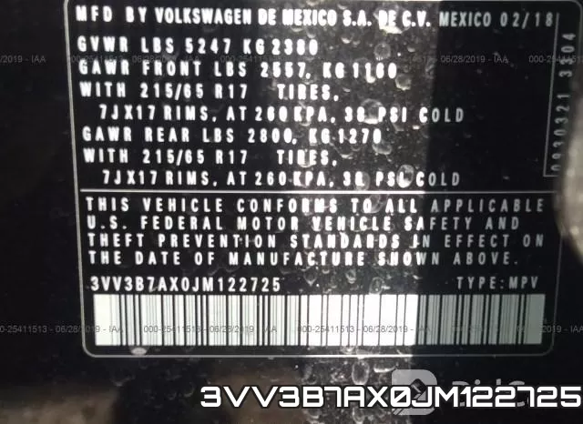 3VV3B7AX0JM122725 фото 10