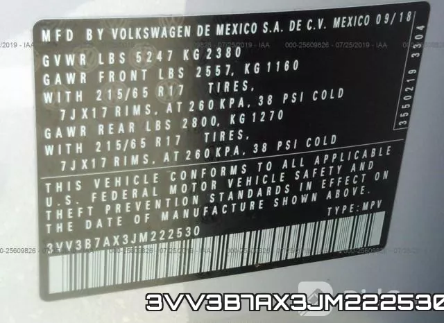 3VV3B7AX3JM222530 фото 10