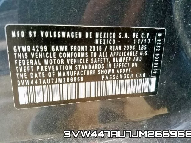 3VW447AU7JM266966 фото 2