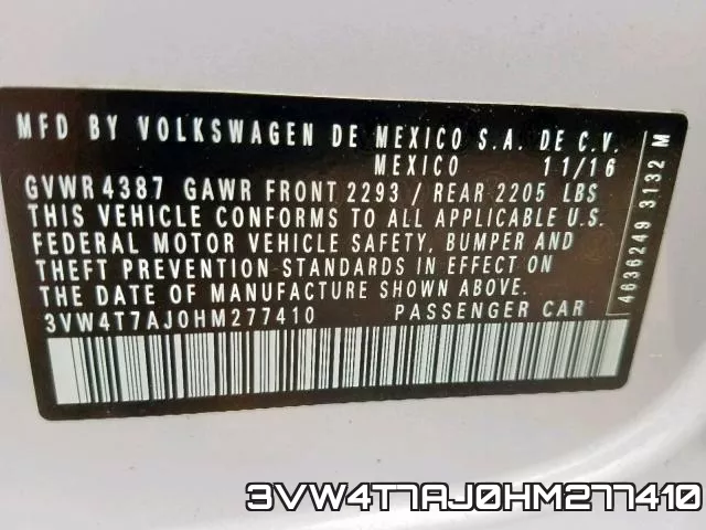 3VW4T7AJ0HM277410 фото 2