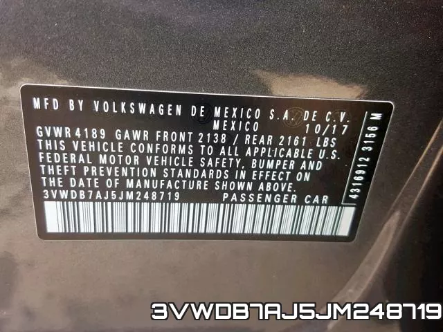 3VWDB7AJ5JM248719 фото 2