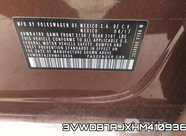 3VWDB7AJXHM410936 фото 10