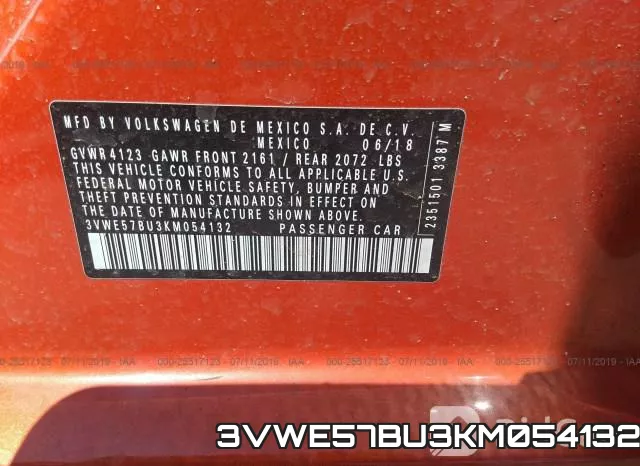 3VWE57BU3KM054132 фото 10
