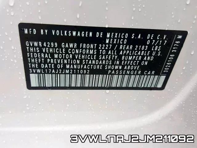 3VWL17AJ2JM211092 фото 2